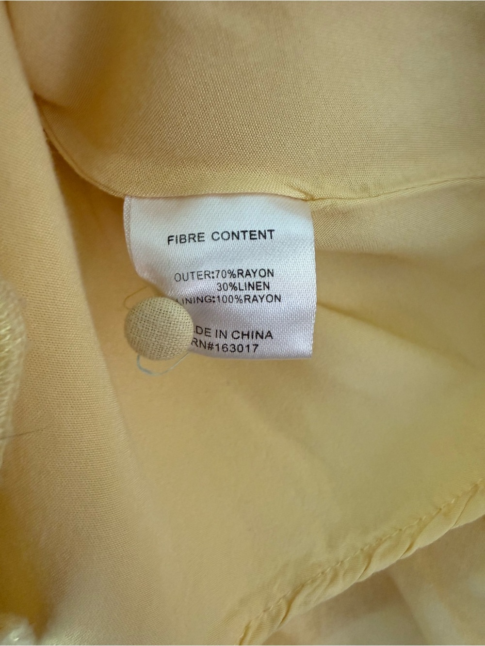 Princess Polly | Yellow Linen Blend Babydoll Mini Dress Size US 6 - Picture 8 of 8